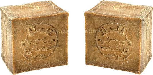 d'moRe 2 x Certified Classic Aleppo Soap 40% Laurel Oil 60% Olive Oil Matured 6 Years Solid Soap Shower Soap Hair Wash Soap 2 x 200 g (400 g)