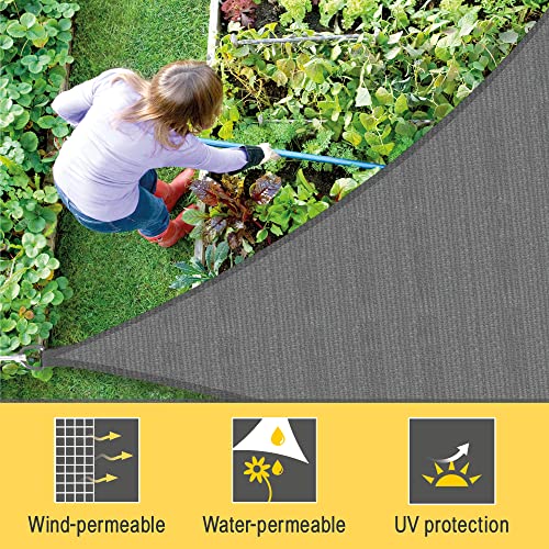 Sol Royal SolVision HS9  Triangle Sun Shade Sail 6x4,2x4,2 m HDPE Breathable & UV-light resistant Sun Protection for Terrace, Balcony, Pool & Garden