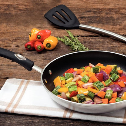Tramontina Non-Stick Frying Pan with Silicone Handle for Induction, Electric, Gas and Ceramic Glass Hobs, Cookware, Kitchen, 28 cm, 2.4 litres, 20888028, Dark Grey