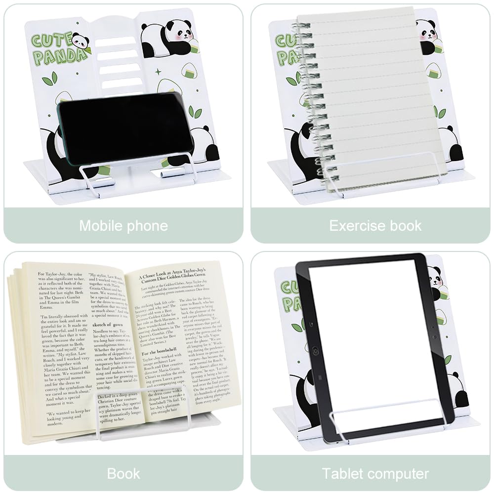 GmeDhc Metal Reading Stand, 6 Levels Adjustable Reading Stand, Children's Height Adjustable, Book Stand, Children Foldable