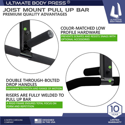 Ultimate Body Press Joist Mount Pull Up Bar