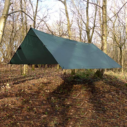 DD Hammocks - DD Tarp 3.5 x 3.5 - Olive Green - Fully Waterproof Lightweight Tarp Shelter For Outdoor Hammock Camping And Bushcraft