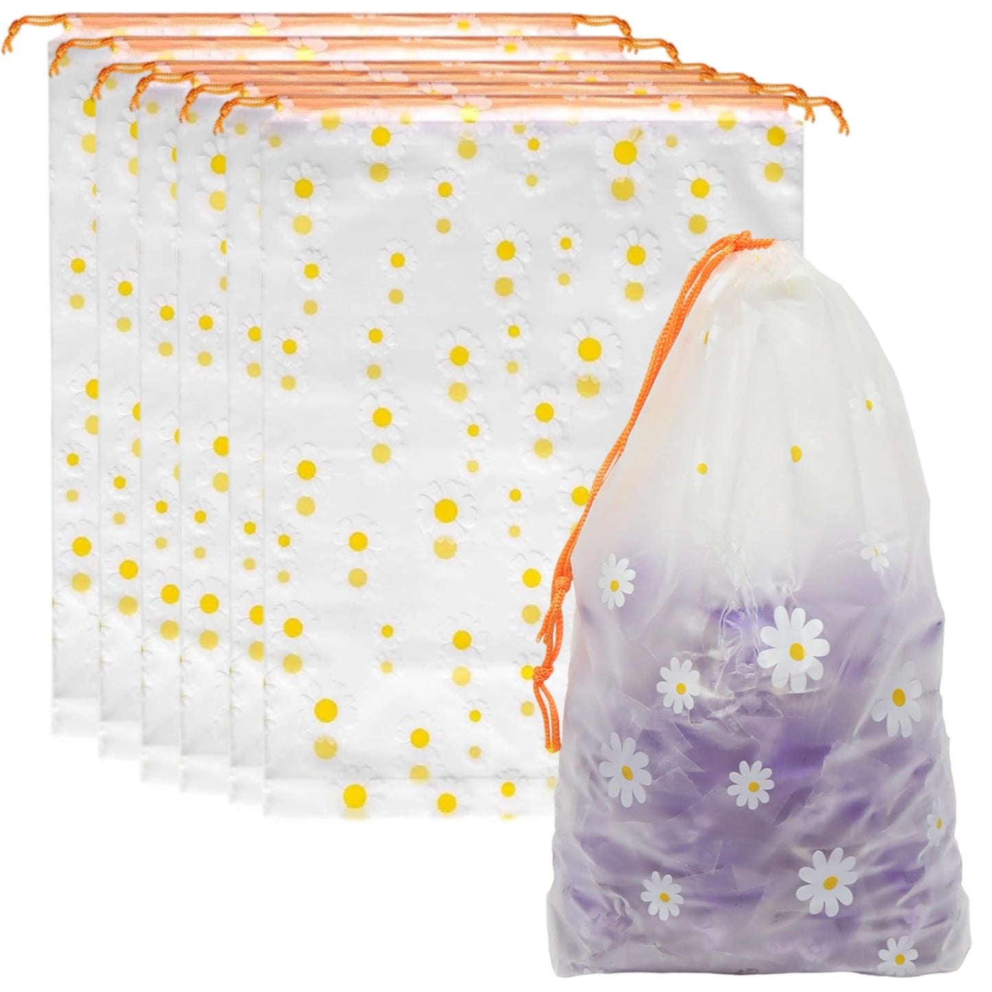 25Pcs Shoe Bags for Travel, 18x25cm Plastic Travel Clothes Storage Bags