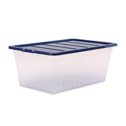 Bankers Box 38L Plastic Storage Box 3-Pack, BPA-Free & 100% Recycled Lids, Nesting & Stackable, Dust Cover Lid, 25x38x56cm