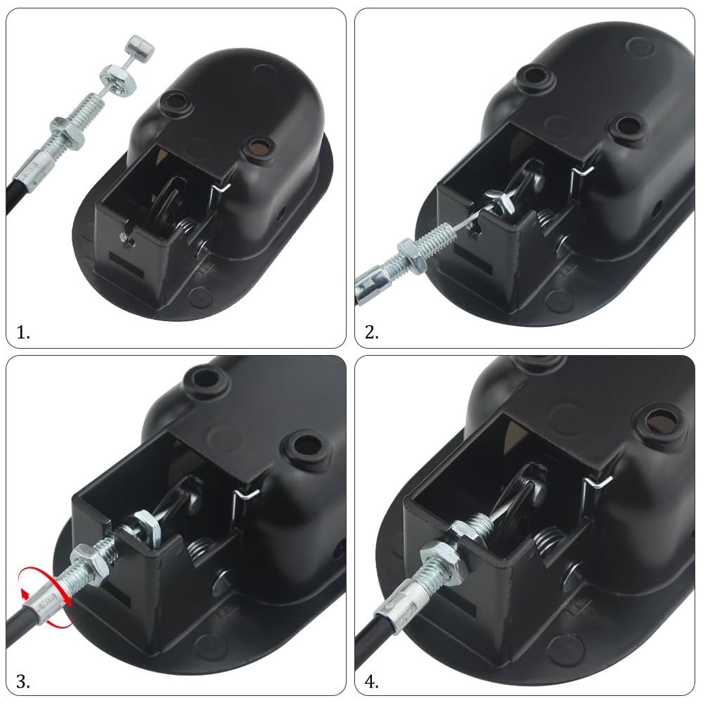 TOVOT 2 Pack Metal Recliner Handle Replacement Recliner Handle with Cable (Cable Length 38")
