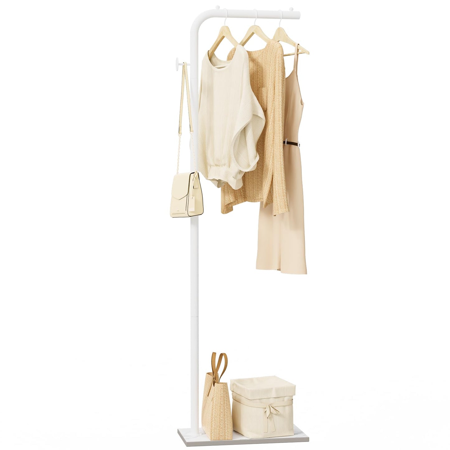 OUTBROS Small Clothes Rail - 180cm Coat Stand White