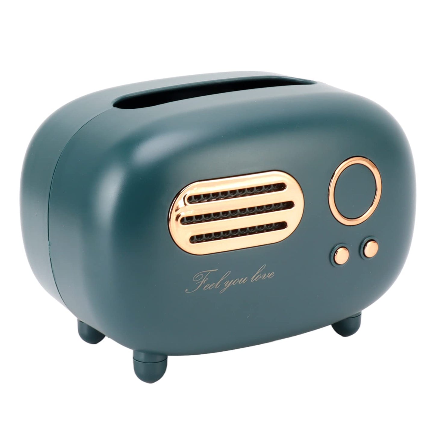 Retro Radio Shape Tissue Cover Box Vintage Radio Tissue Box for Bathroom Living Room Bedroom Nightstand Desk Table Retro Radio Model Tissue Box