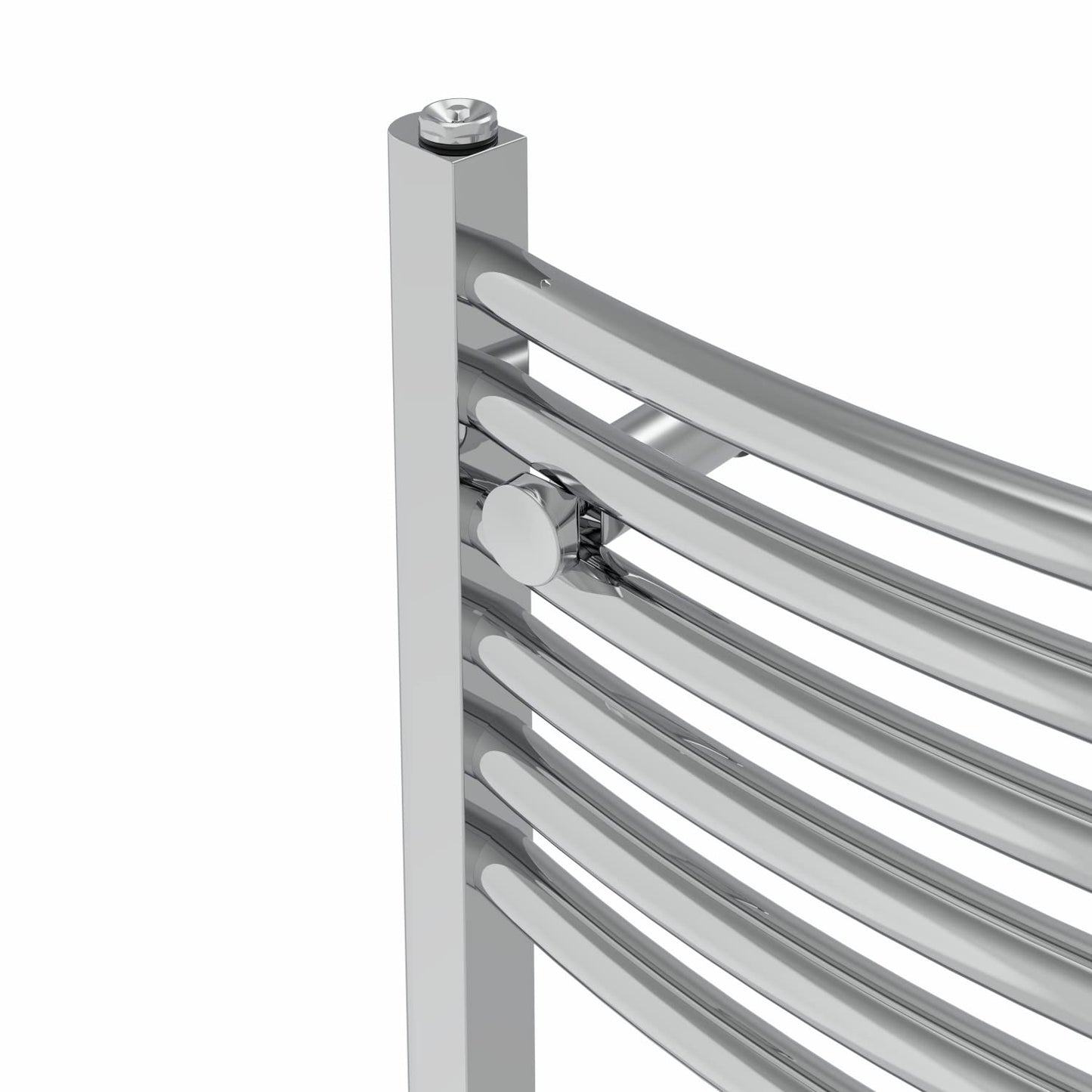 Warmehaus Curved Heated Towel Rail Radiator Ladder Chrome 1800x600mm