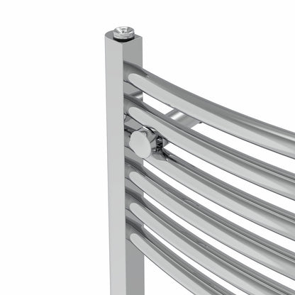 Warmehaus Curved Heated Towel Rail Radiator Ladder Chrome 1800x600mm