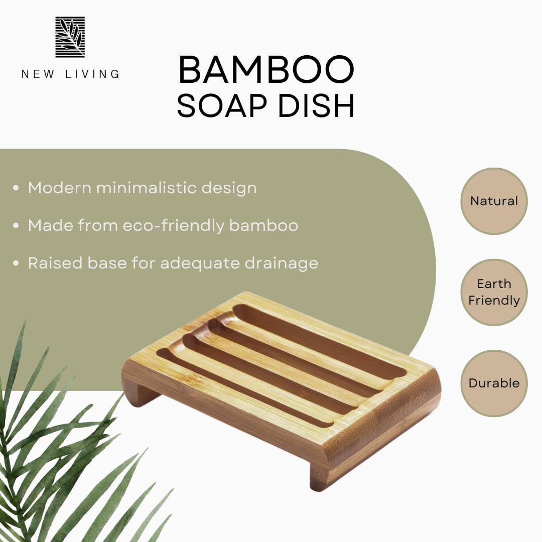 Bamboo Soap Dish | Bamboo Soap Tray | 11cm x 7.5 cm | Eco Product, Eco Friendly Gift (1)