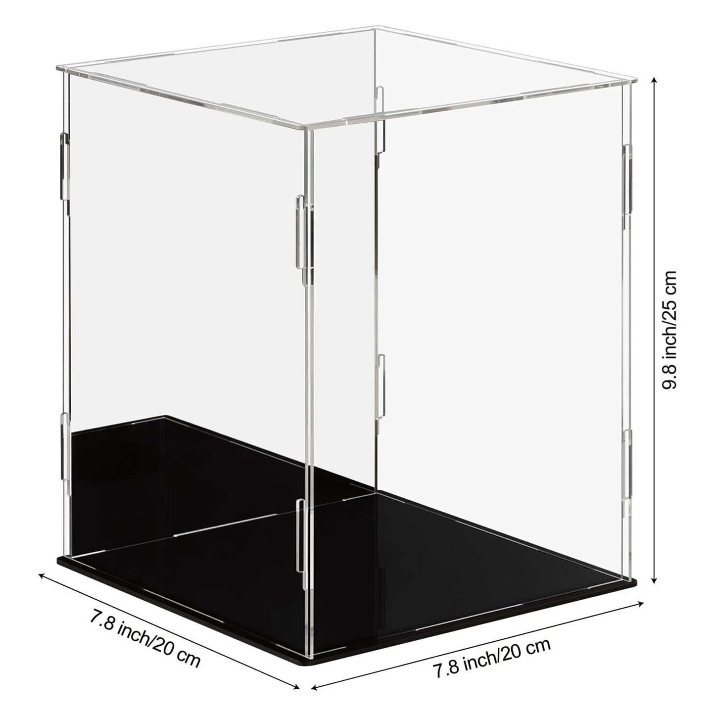 Dezzer Acrylic Display Case with Black Base for Collectibles