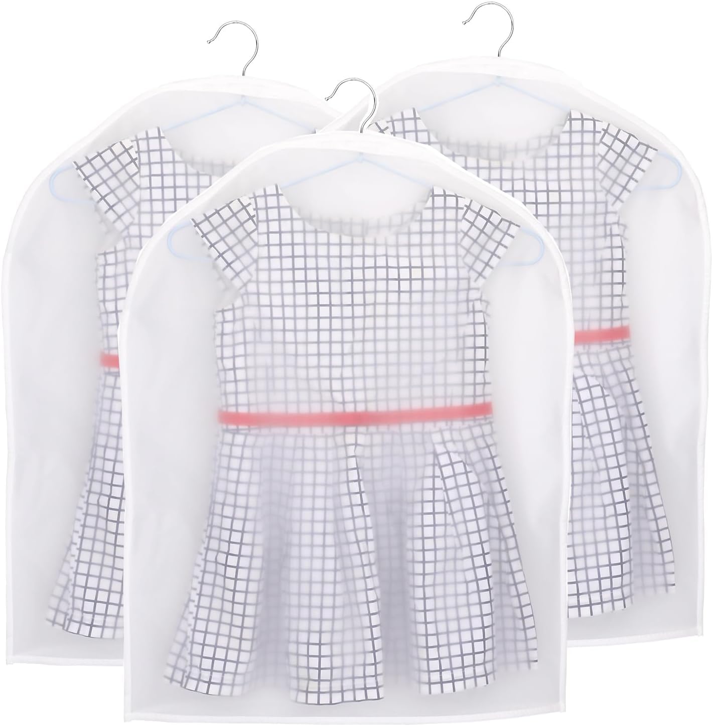 Amoyie Clear Clothes Covers Bag, Pack of 4, 45 x 60 cm, No Zipper Short