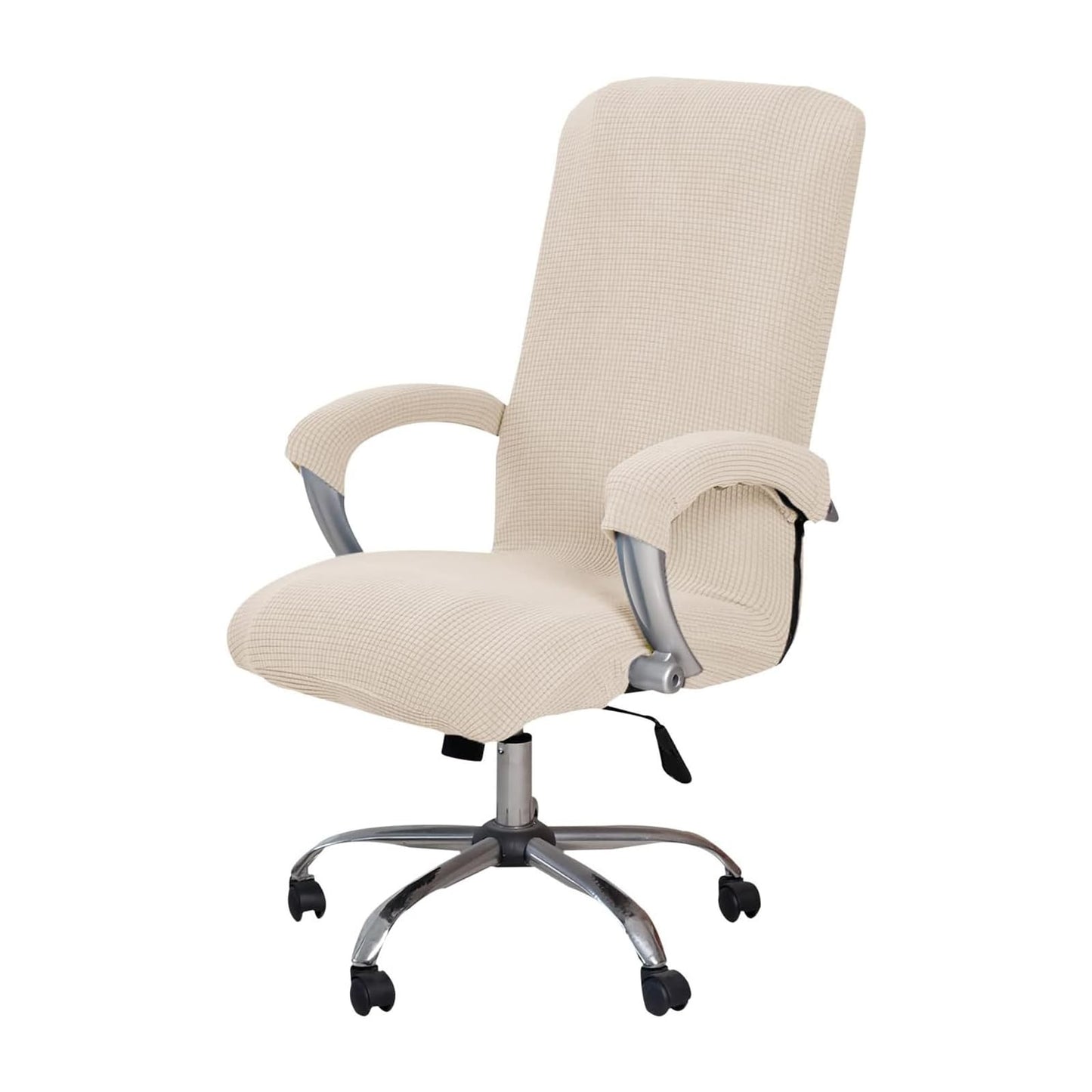 Daelesr Stretch Office Chair Covers, High Back Computer Seat Cover, Polar Fleece Chair Covers, Washable Full Wrap Elastic Chair Cover