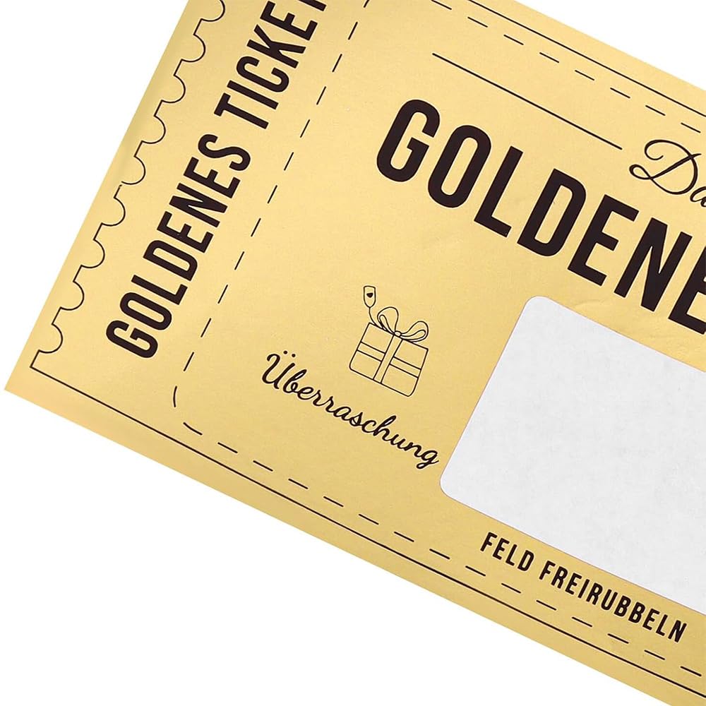 VOANZO Gift Cards Fill Yourself Out With Scratch-Off Stickers - Gold Tickets, Birthday Cards, Birthday Gifts Scratch-Off Cards For Labels
