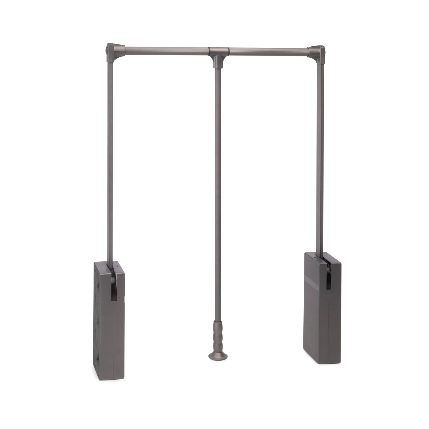 Emuca - Sway pull-down wardrobe rail lift, 450-600mm, Steel, Aluminium and Plastic, Titanium painted
