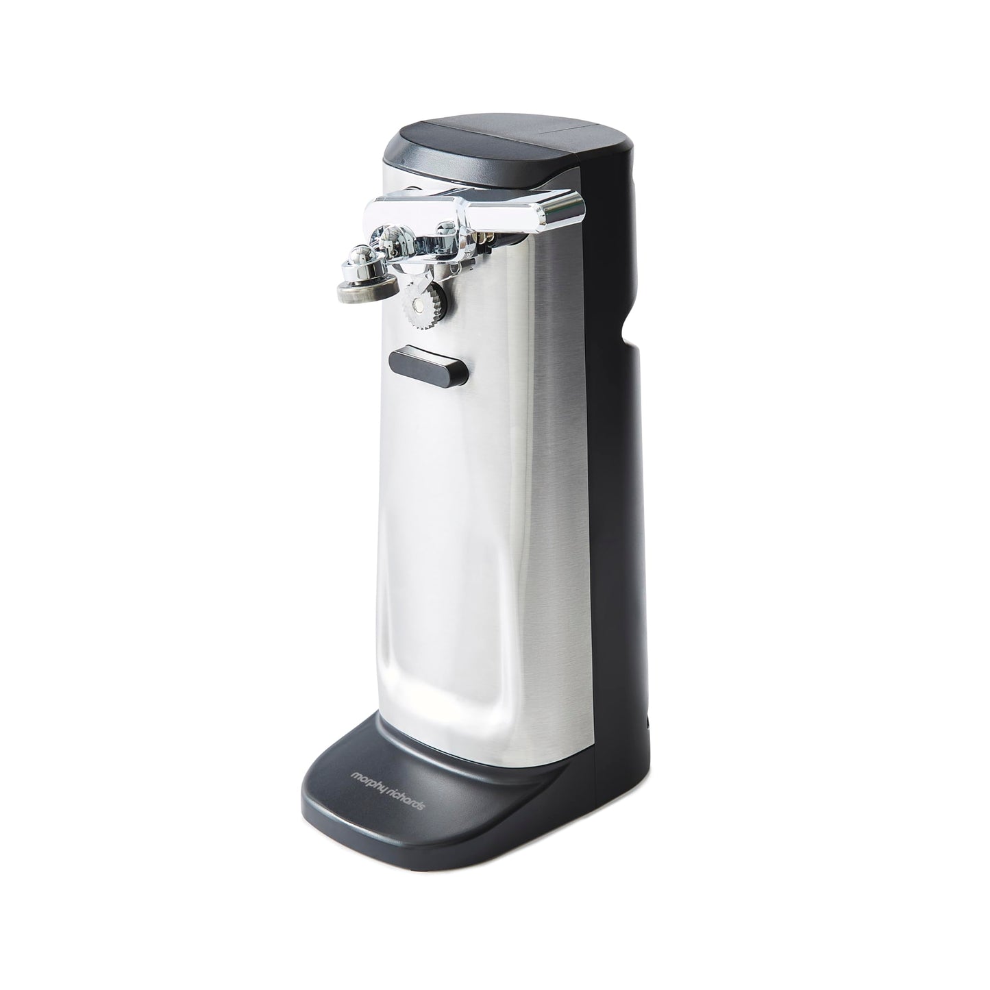 Morphy Richards 3-in-1 Electric Tin Can Opener, Knife Sharpener and Bottle Cap Remover, Magnetic Lid Holder, Hands Free, Safe Cleaning, Automatic