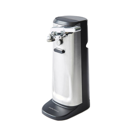 Morphy Richards 3-in-1 Electric Tin Can Opener, Knife Sharpener and Bottle Cap Remover, Magnetic Lid Holder, Hands Free, Safe Cleaning, Automatic