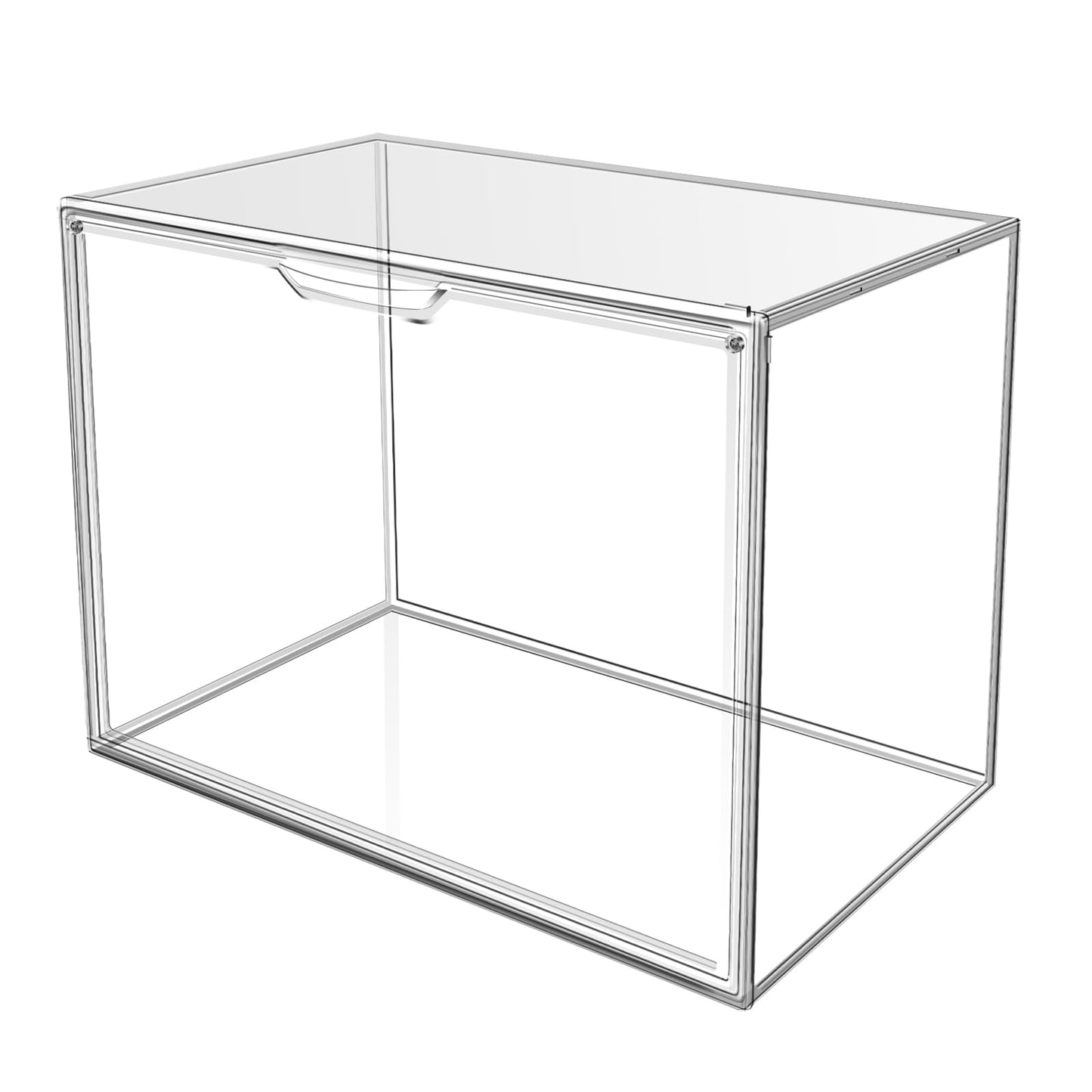 NIHUIFDPY Acrylic Display Case, 40x25x30cm Dust Proof Transparent Doll Display Box