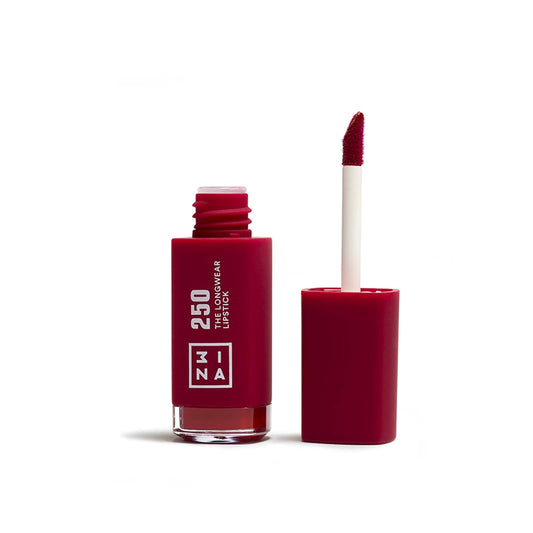 3INA MAKEUP - The Longwear Lipstick 250 - Dark pink red Long Lasting - Matte Liquid with Hyaluronic Acid