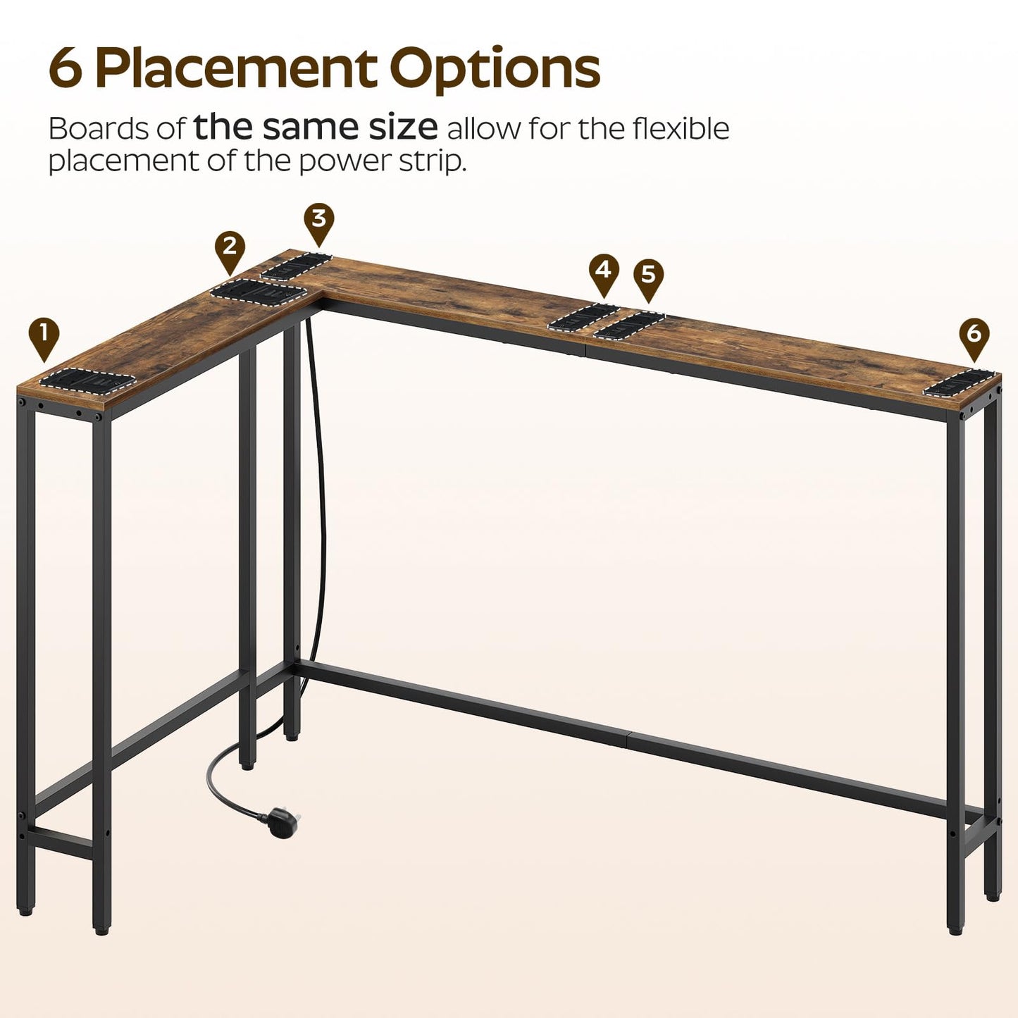 YATINEY Slim Console Table, 180 cm Narrow Sofa Table with Power Outlets, Behind Entryway Table, 3 Assembly Options, for Entryway