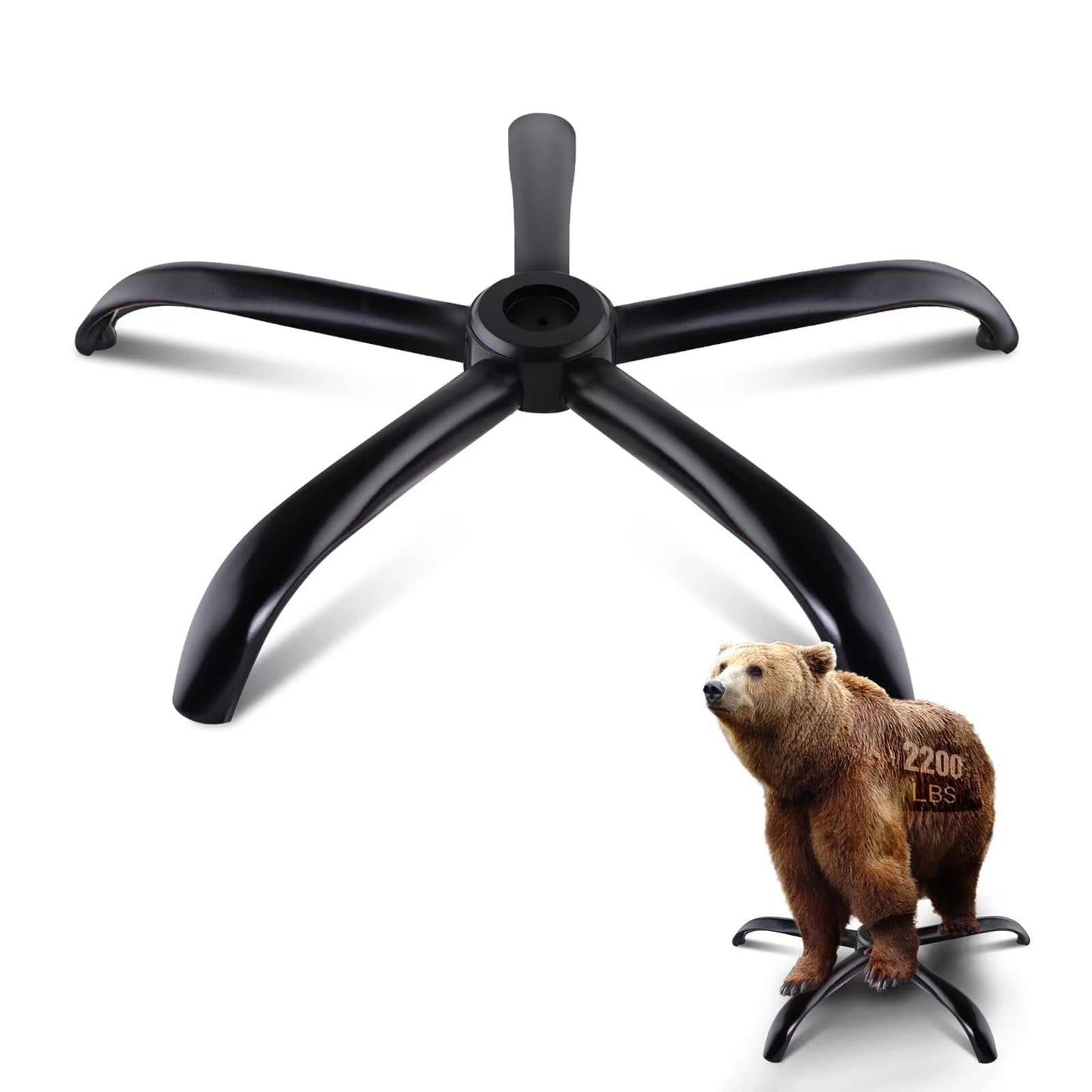 Mastery Mart Office Chair Foot Chair Base Accessories Replacement Part Base Base Five Star Foot Base Five Claw Feet for Office Chair Desk Swivel