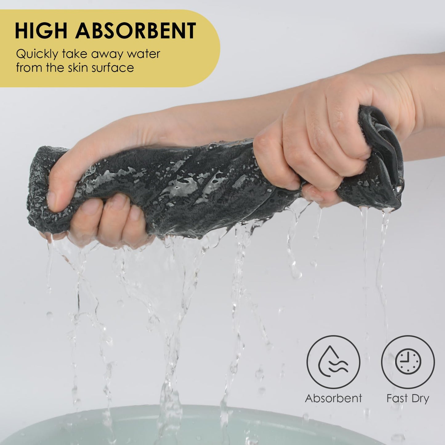 VIVOTE 3pcs Hand Towels for Bathroom Small Hand Towel with Hanging Loop