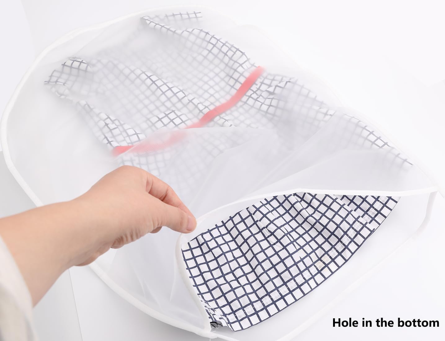 Amoyie Clear Clothes Covers Bag, Pack of 4, 45 x 60 cm, No Zipper Short