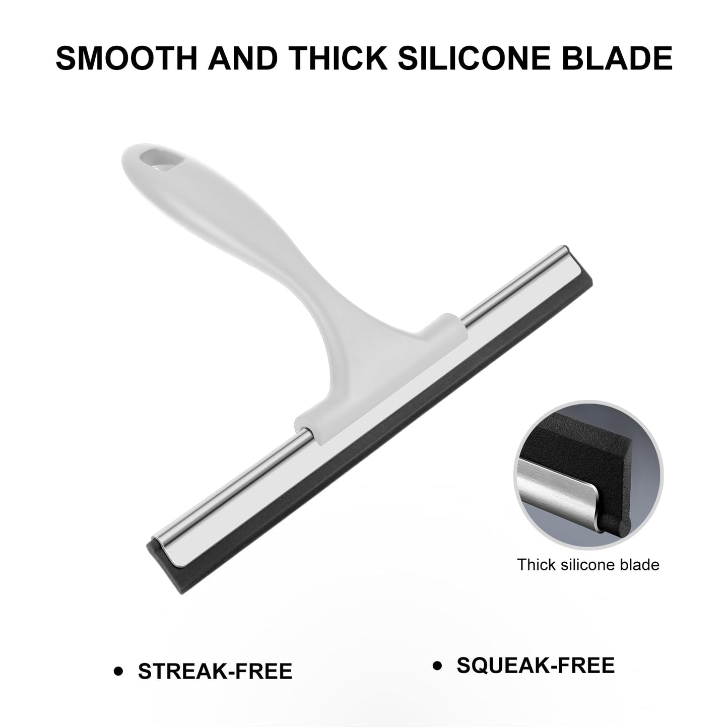 SetSail Shower Squeegee for Glass Doors, 25cm, Grey