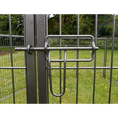 BUNNY BUSINESS Heavy Duty 6 Panel Puppy Play Pen/ Rabbit Enclosure, Medium, Gunmetal Grey