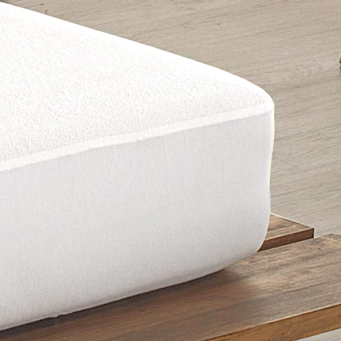 Todocama - Terry Mattress Protector, Adjustable, 100% Waterproof with Anti-Dust Mite Treatment, Made with Organic Cotton (Bed 120 x 190/200 cm)