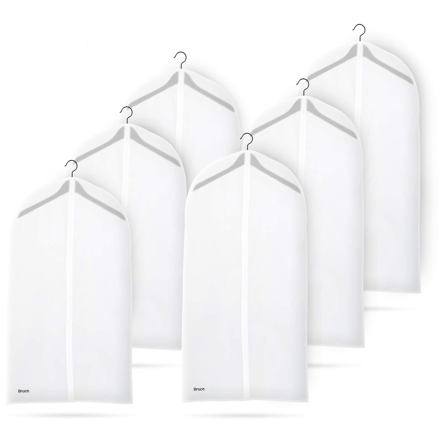 Bruce.® 6x Clear PEVA Garment Bags 100x60 cm – Transparent