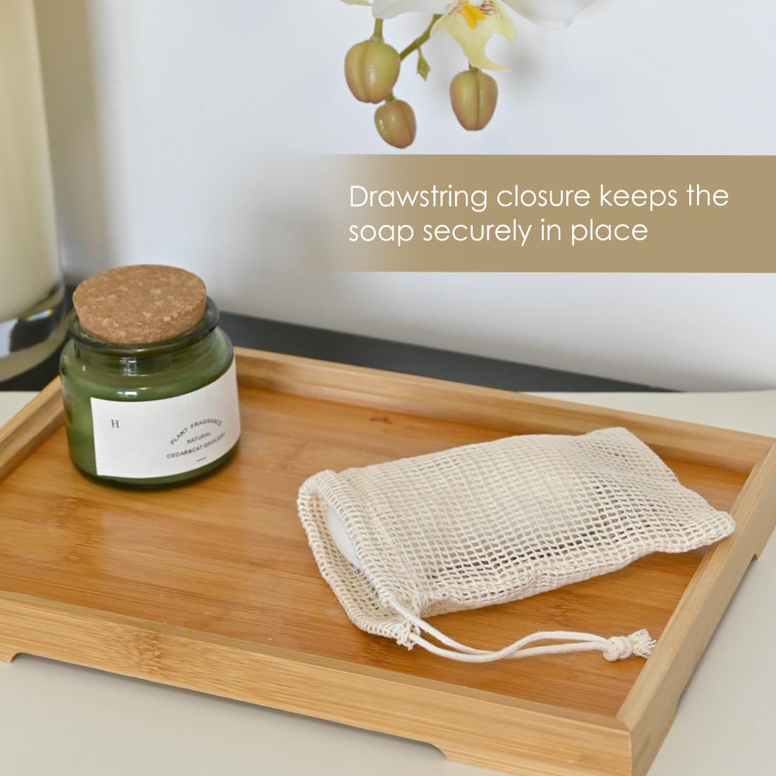 LICQIC Sisal Soap Bag, Exfoliating Soap Bags, 1 Pcs Cotton