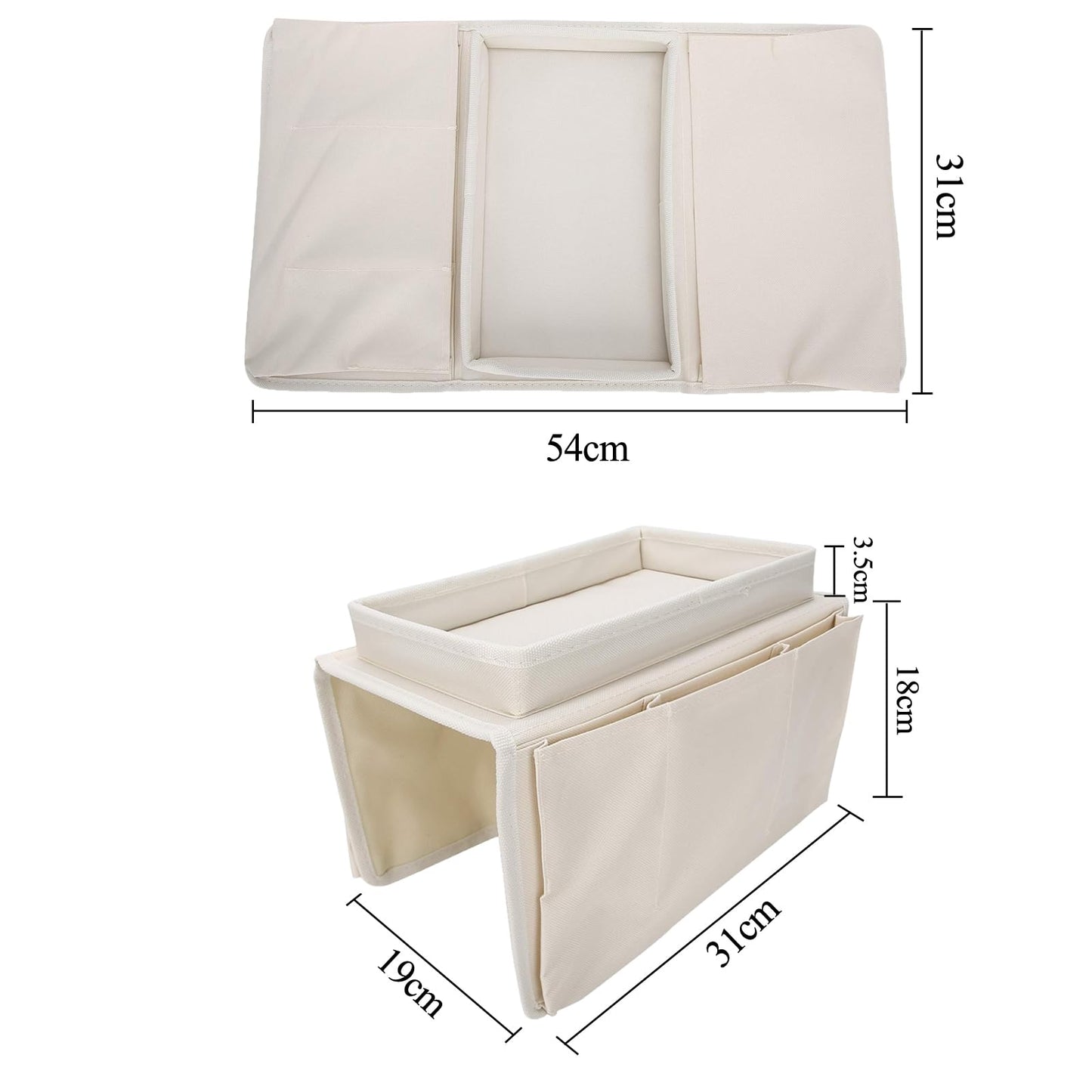 Sofa Armrest Tray Sofa Caddy Armchair Remote Control Holder Sofa Couch Caddy Pocket Organizer TV Organizer Sofa Organizer Bed Caddy with 6 Pockets