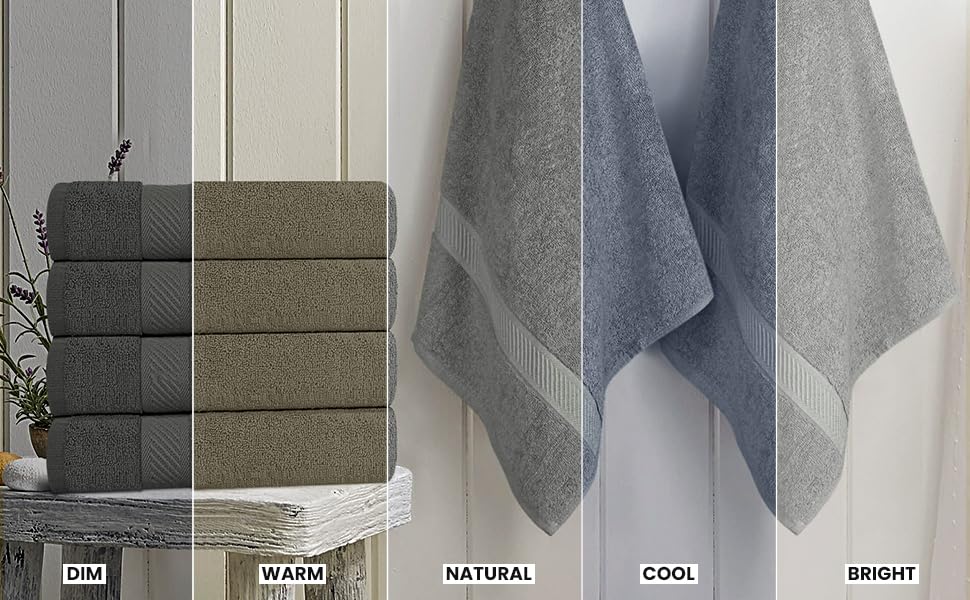 Utopia Towels 6 Pack Medium Bath Towel Set, 100% Ring Spun Cotton (24 x 48 Inches) Medium Lightweight and Highly Absorbent Quick Drying Towels