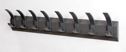 Acorn Linear Hat and Coat Wall Rack with Conclealed Fixings 8 Hooks Graphite Ref 319883