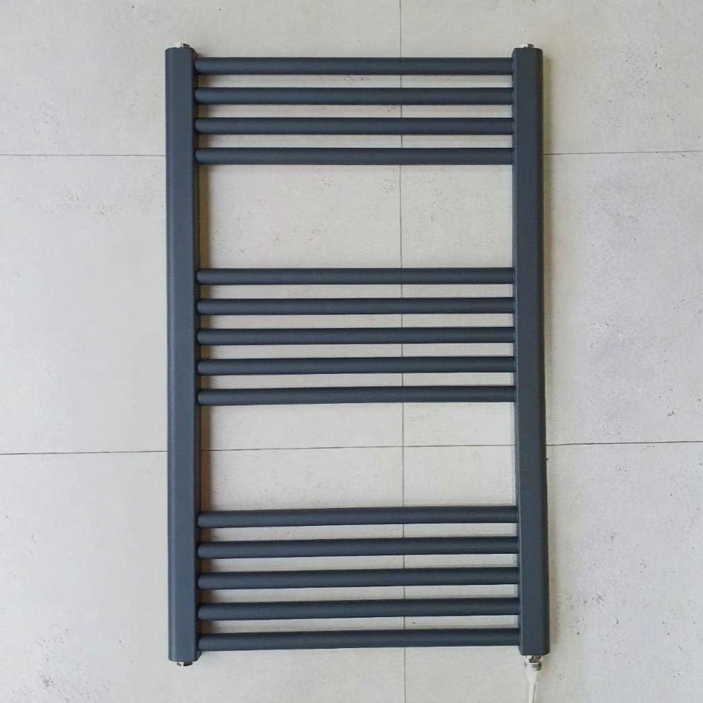 Greened House Anthracite Electric Heated Towel Rail 500mm W x 800mm H