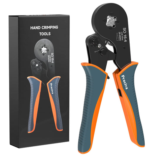 0.08-16mm? Ferrule Crimping Tool, Preciva AWG 28-5 Crimping Tools with Upgrade Springs, Wire Crimping Tool, Self-Adjsutable Ratchet Crimping Pliers,