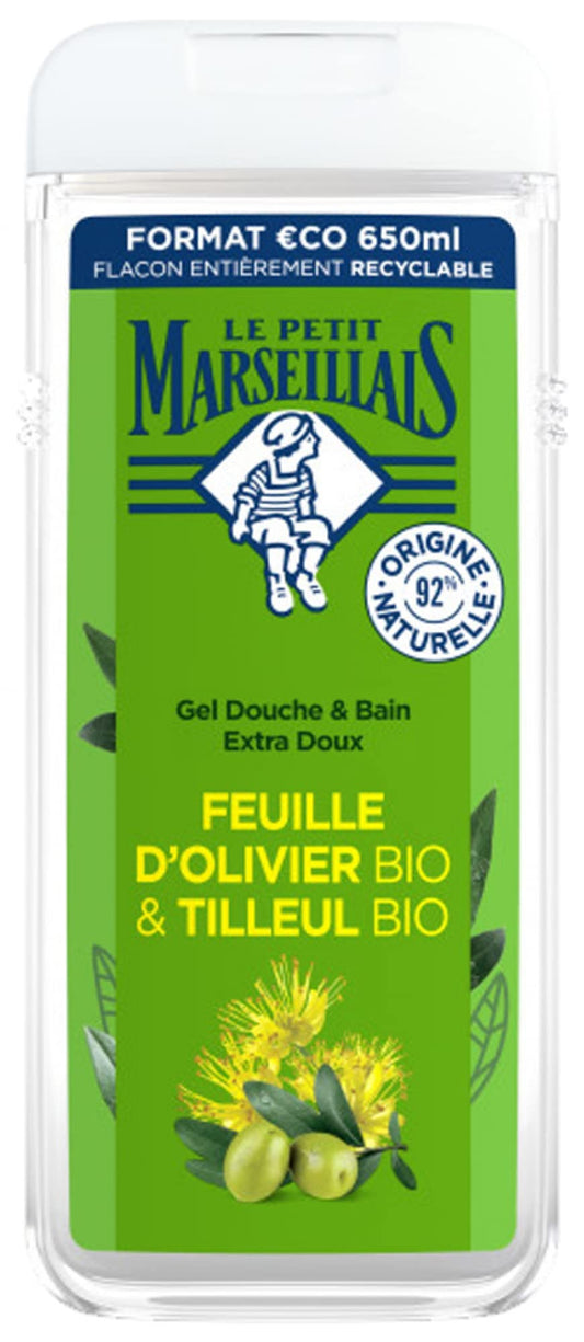 Le Petit Marseillais - Extra Soft Olive Leaf & Organic Linden Shower & Bath Gel 650ml