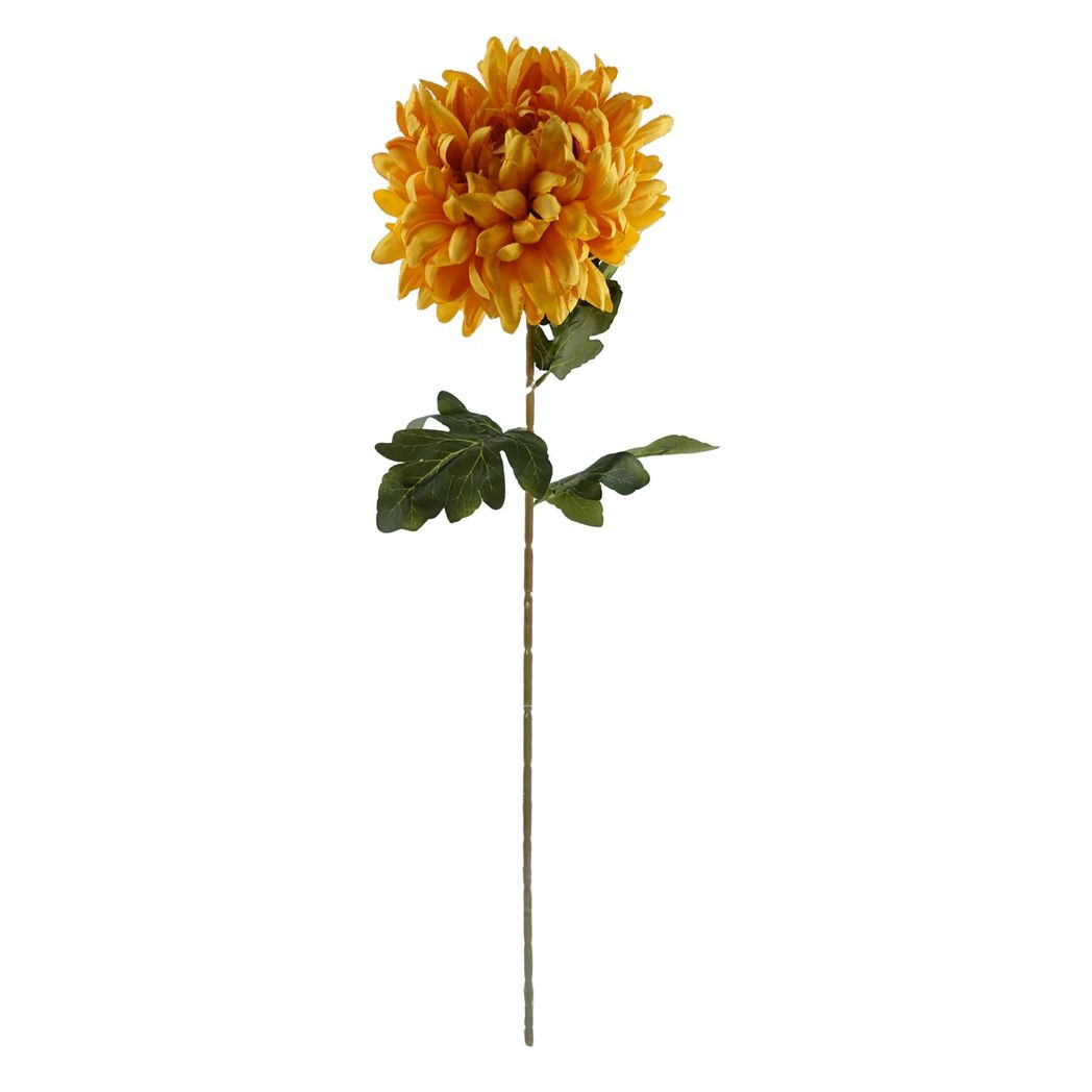 65cm Orange and Black Flower Arrangement Glass Vase