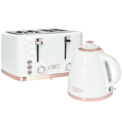 HOMCOM 3kW Rapid Boil Honeycomb Kettle - White