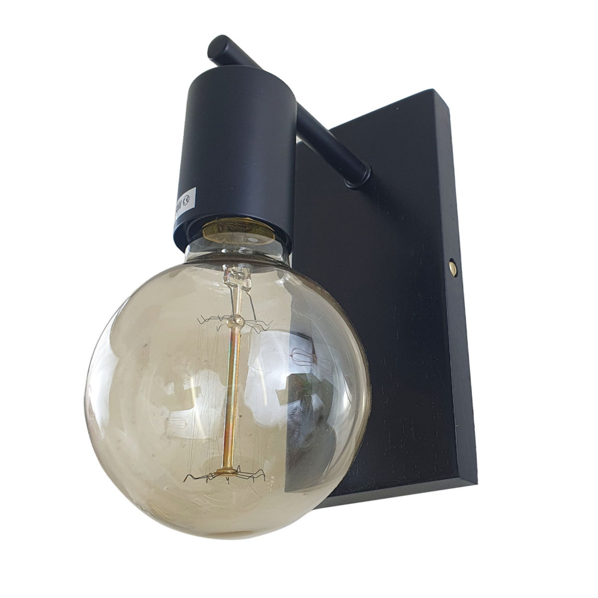 Wood base Wall Sconce E27 Screw Holder Industrial Lamp Retro Lights Black~1569