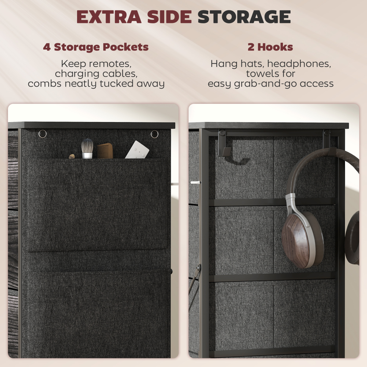 Wood Storage Chest of Drawers