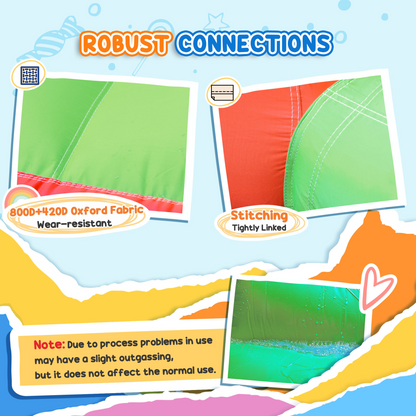 Bouncy Castle W/ Slide Pool 4 in 1 composition W/ Blower Multi-color