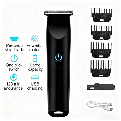 Men Pro Electric Hair Clippers Beard Trimmer Cutting Barber Shaving Machine Black