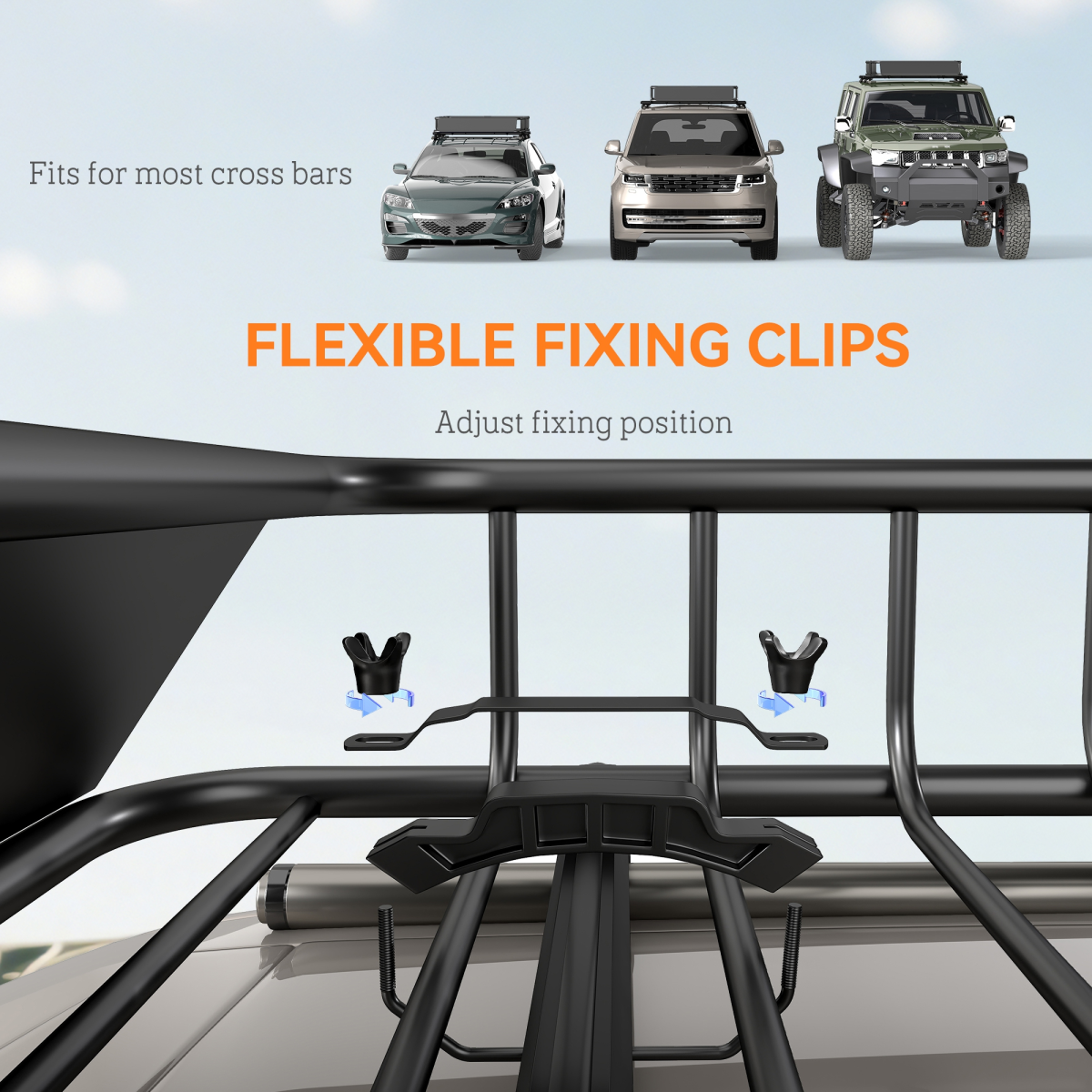 Roof luggage rack basket tray