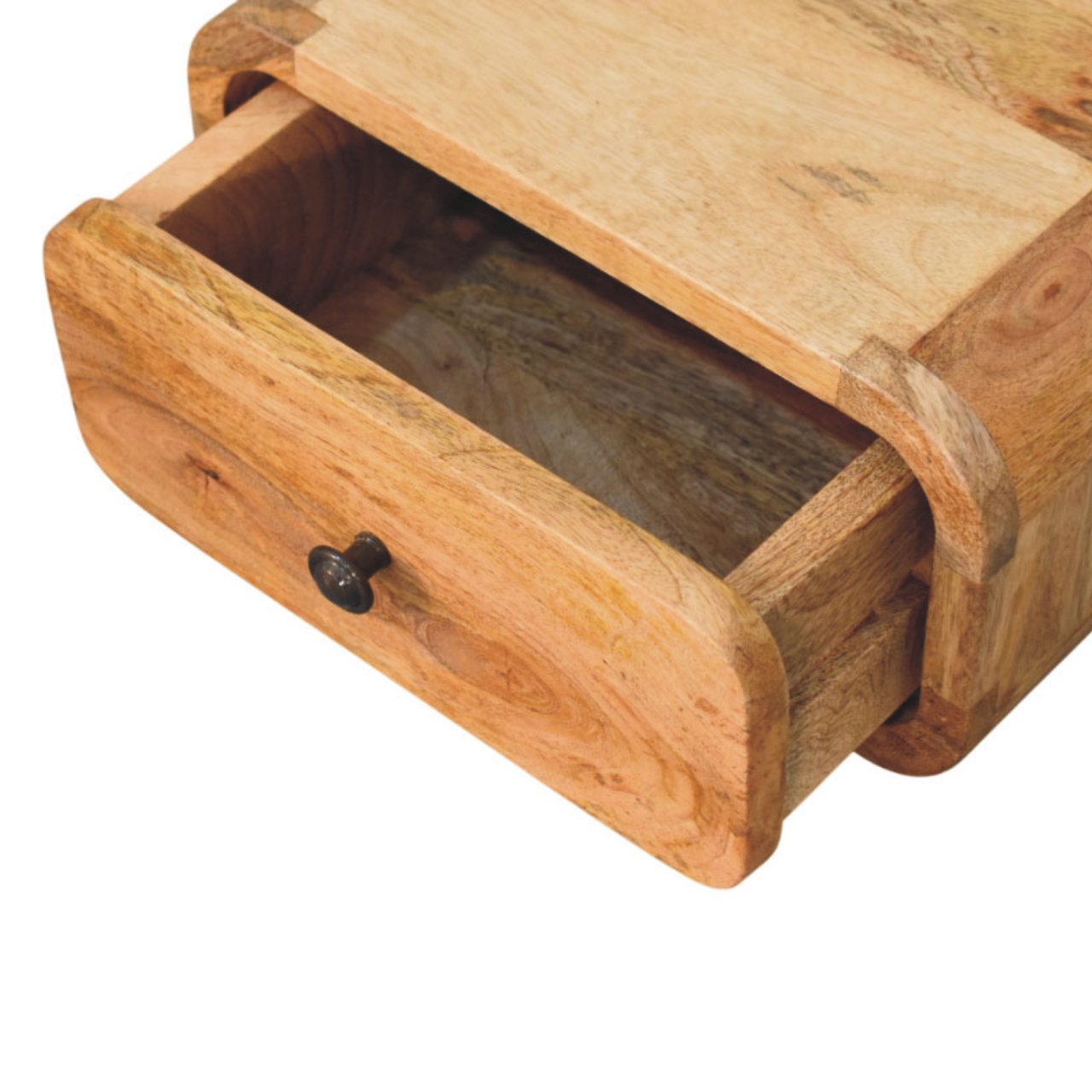 Artisan Furniture Solid Wood Avora Mini Wall-Mounted Oak-ish 1 Drawer Nightstand, Brown