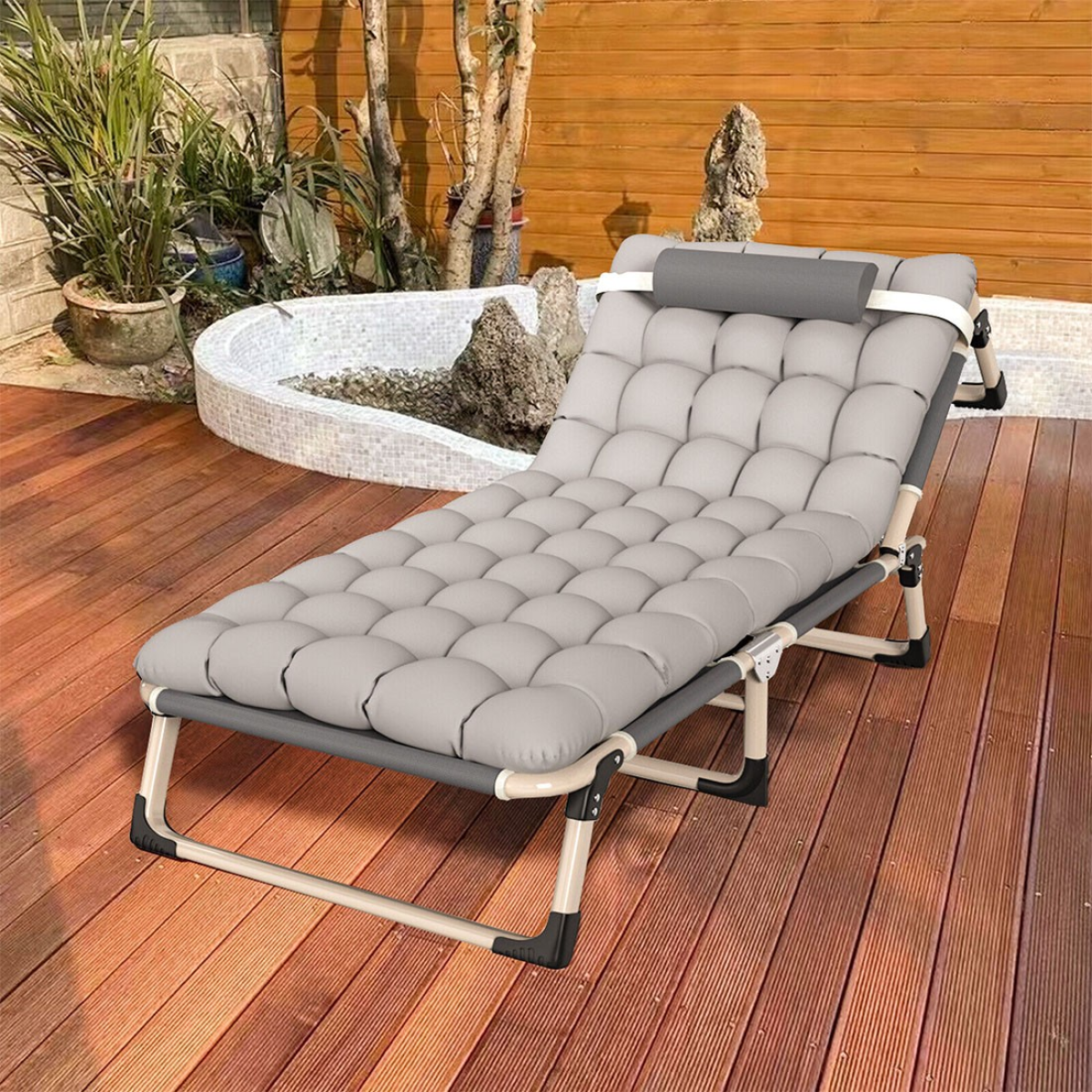 Folding Bed Camping Travel Heavy Duty Foldable Adult Lightweight With Mattress