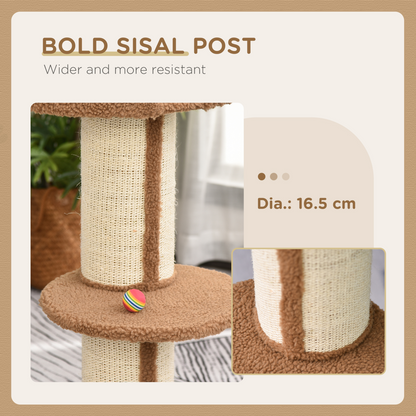 91cm Cat Tree Kitten Activity Center Tower Scratching Post Lamb Cashmere Perch