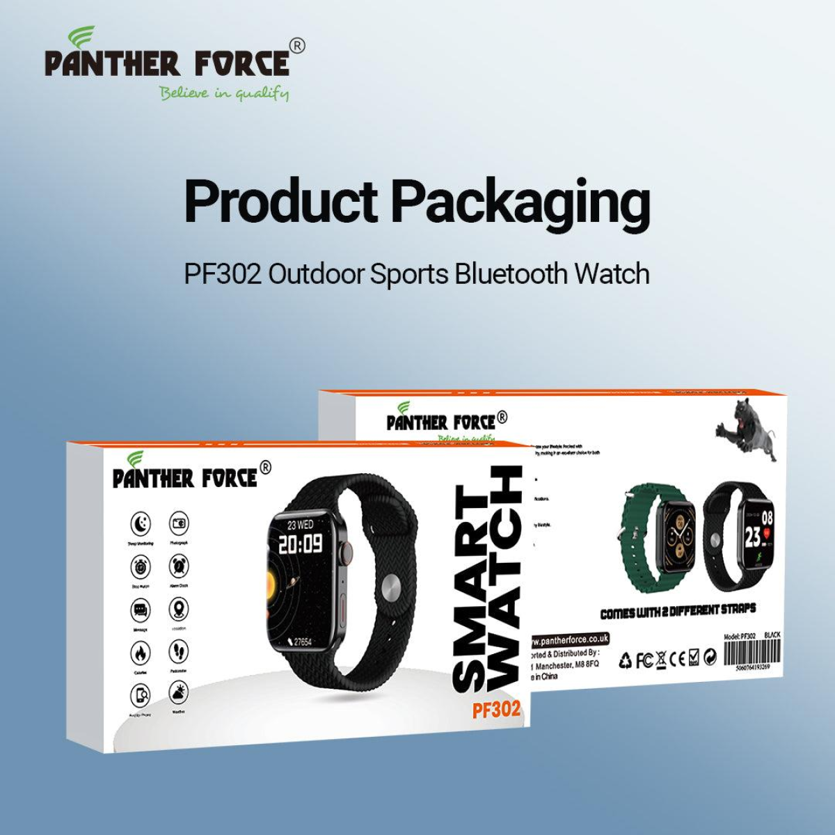 Panther Force 1.86" AMOLED Display Smartwatch