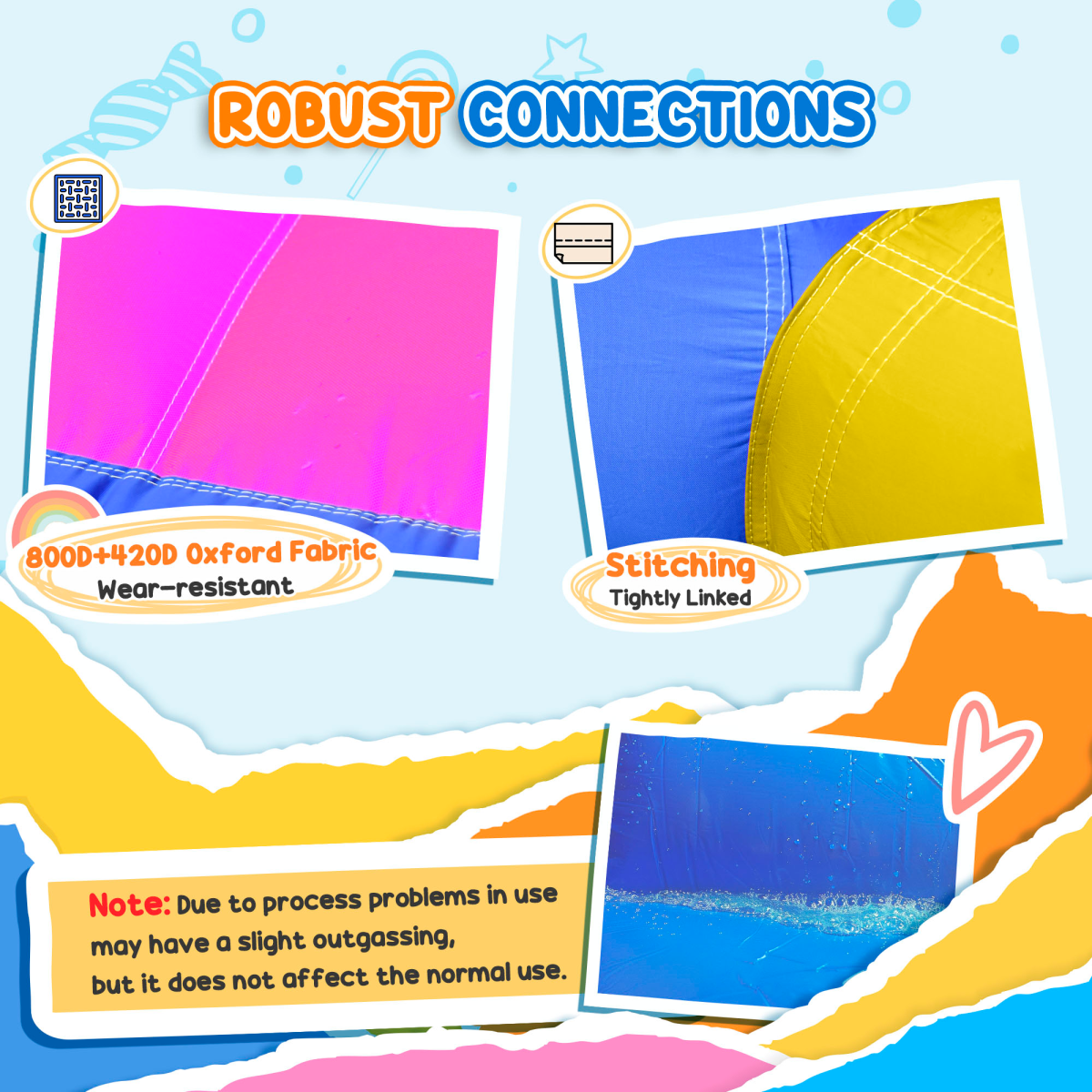 Outsunny 5 in 1 Bouncy Castle for Children with Blower, for Ages 3-8 Years